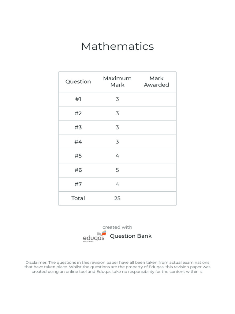 Core Numbers Higher Eduqas Exam Q | PDF