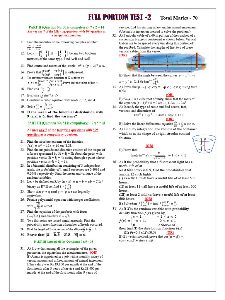 Full Portion 2 | PDF | Matrix (Mathematics) | Algebra
