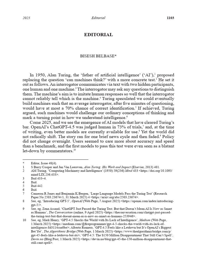 48(4)-01-Editorial | PDF | Artificial Intelligence | Intelligence (AI ...