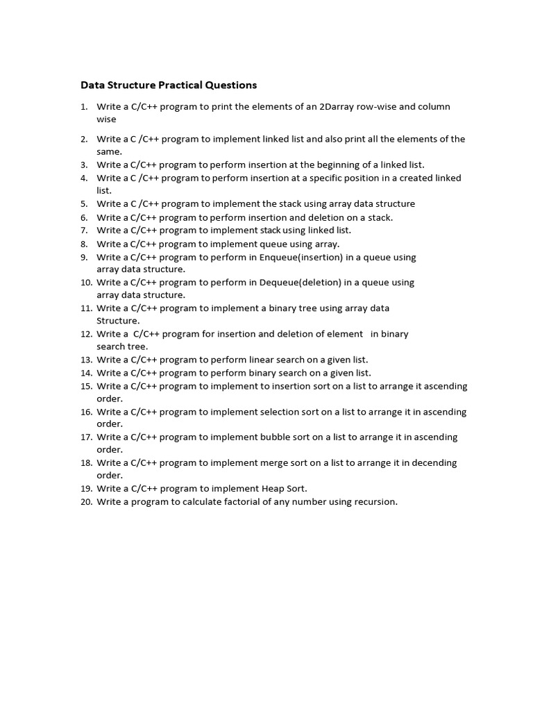 Lab Questions DS | PDF