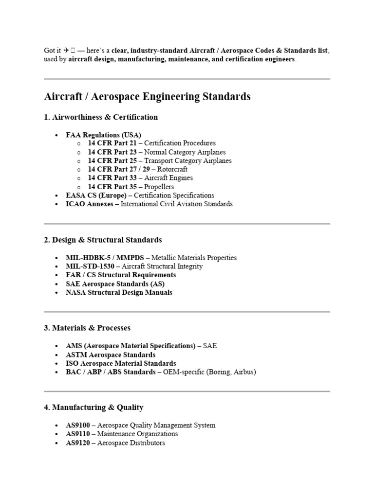 Aerospace Engineering Standards | PDF | Unmanned Aerial Vehicle | Aircraft