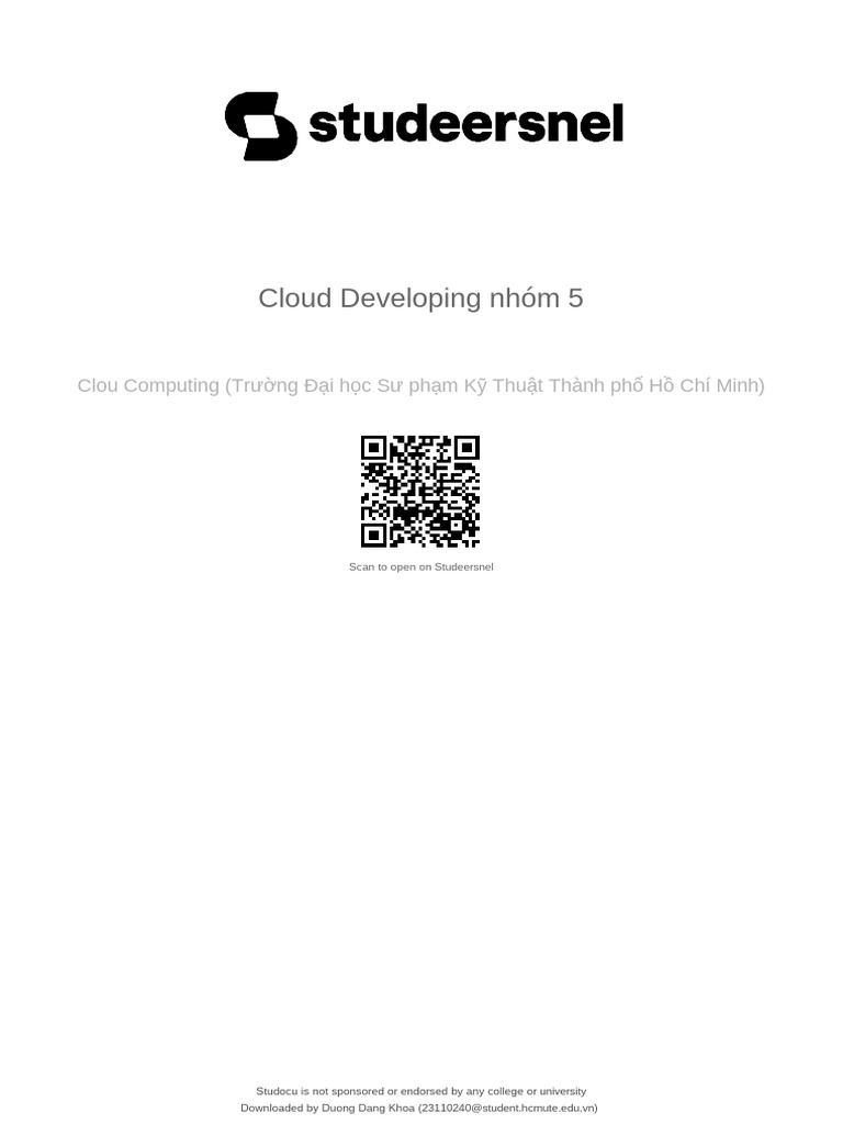 Cloud Developing | PDF