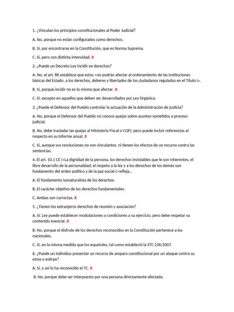 Test 4 | PDF | Derecho Constitucional | Constitución