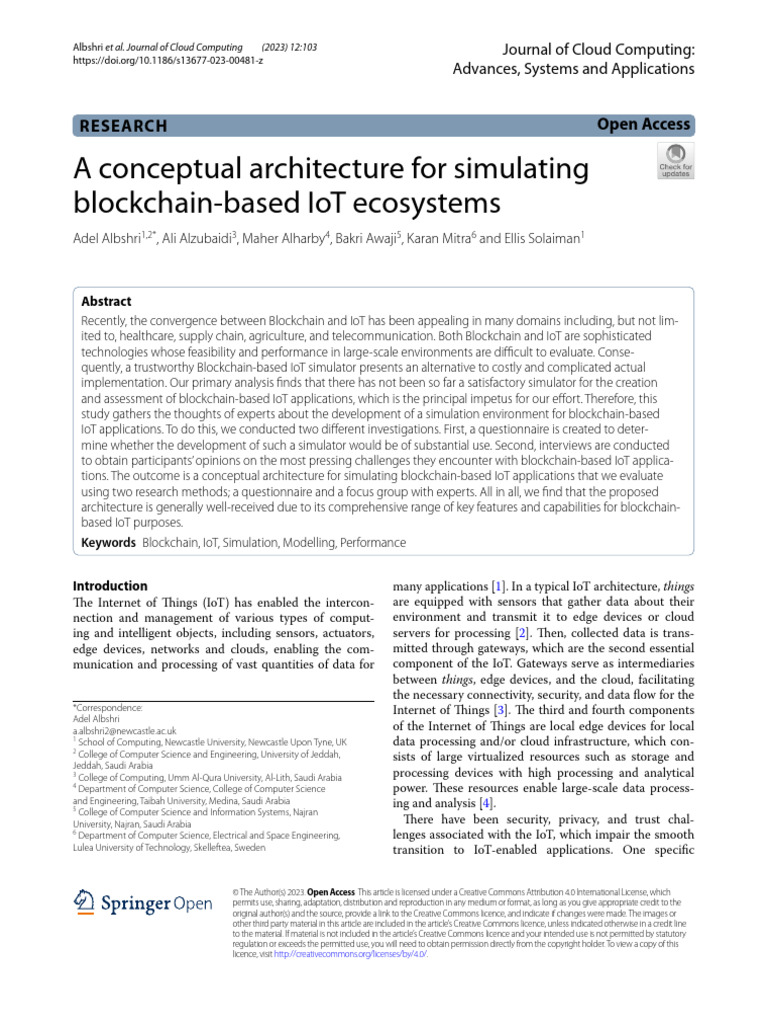 A Conceptual Architecture For Simulating Blockchain-Based IoT ...