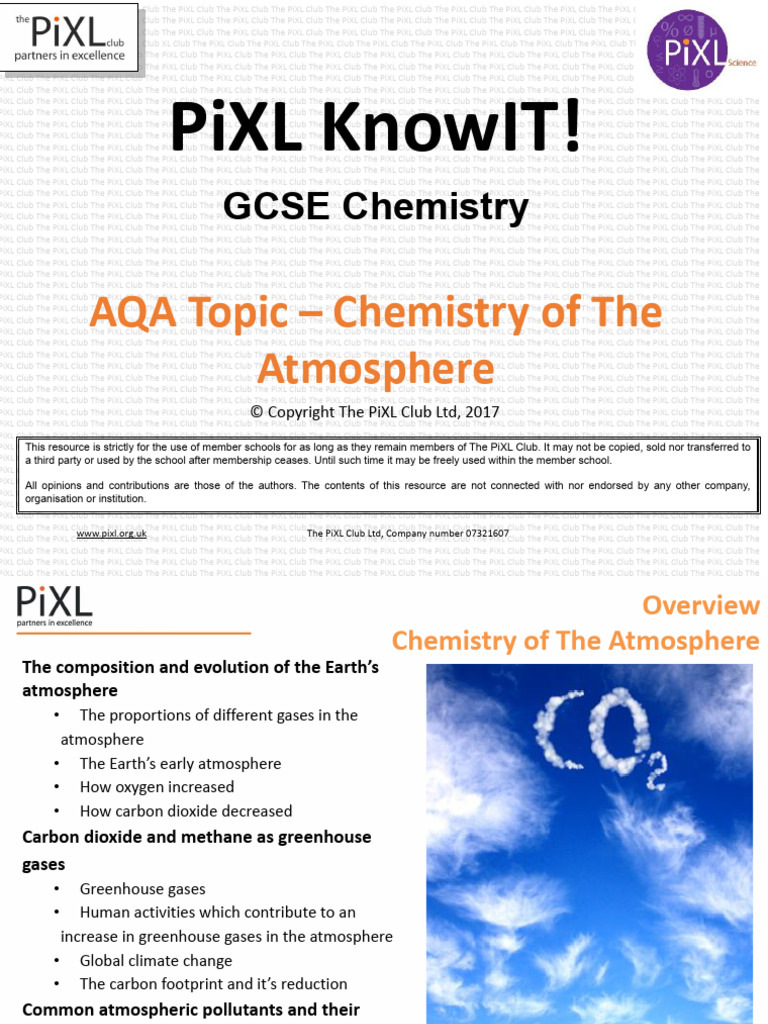 c 9 Chemistry of the Atmosphere Pp TX | PDF | Atmosphere Of Earth ...