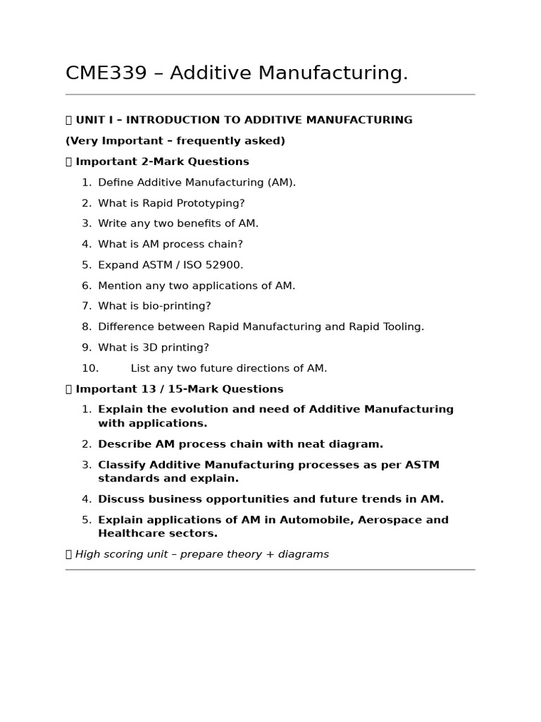 CME339 -AM | PDF | 3 D Printing | Secondary Sector Of The Economy