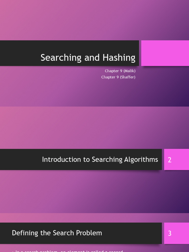 Searching and Hashing | PDF | Algorithms And Data Structures ...