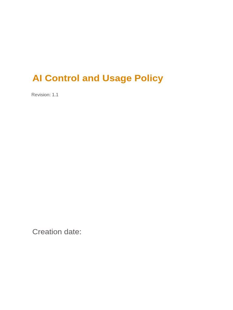 AI Control and Usage Policy | PDF | Artificial Intelligence ...