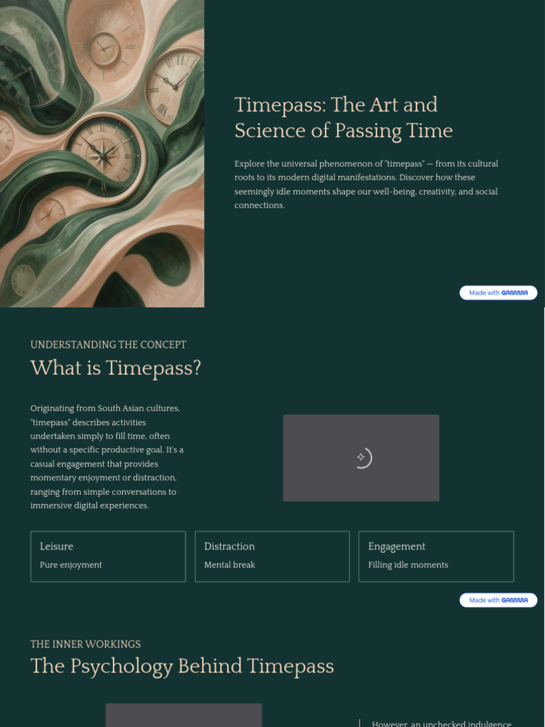 Timepass The Art and Science of Passing Time | PDF | Leisure | Mind