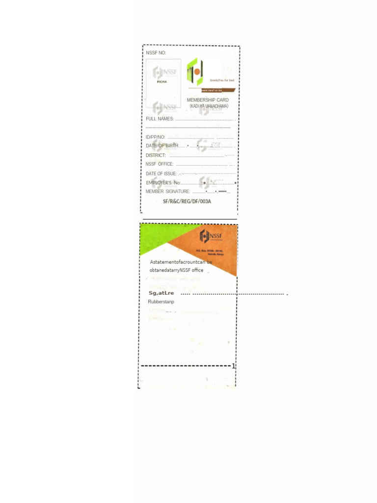 829094605 Nssf Templates Blank | PDF