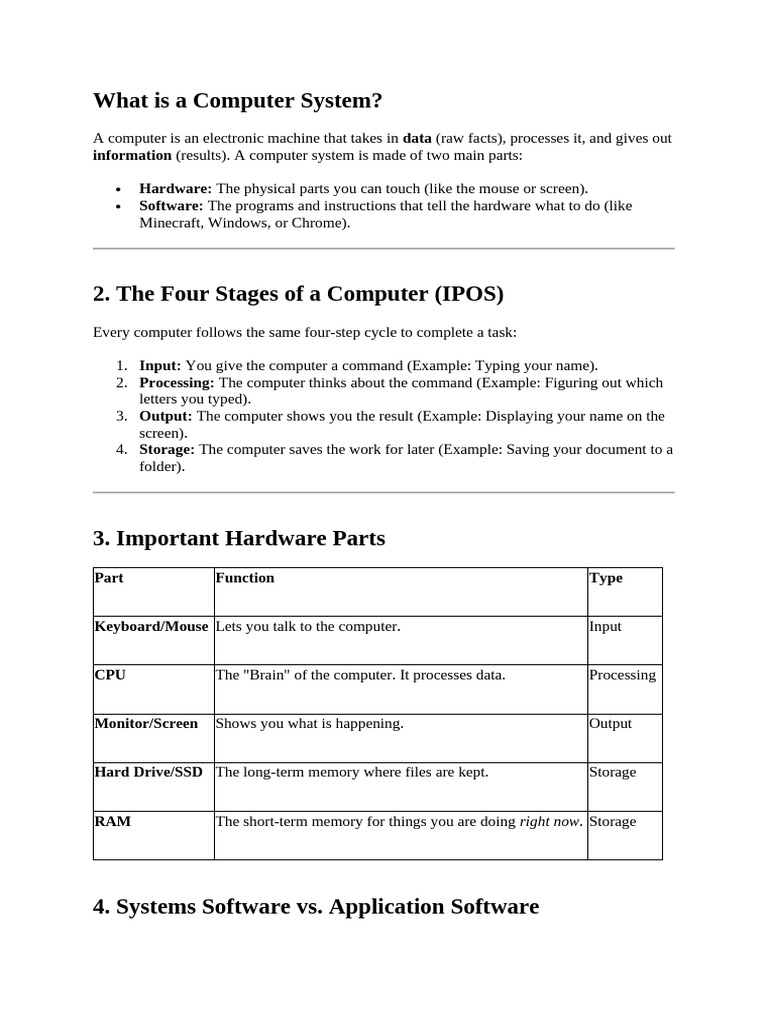 What Is A Computer System | PDF