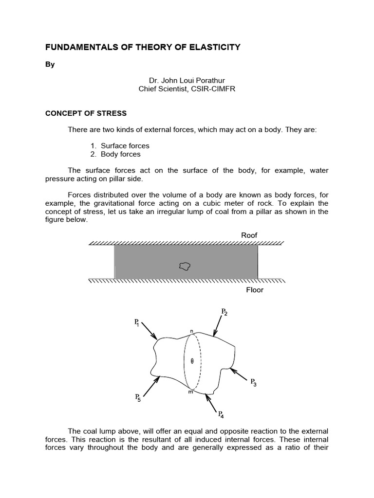 Theory of Elasticity | PDF | Stress (Mechanics) | Elasticity (Physics)