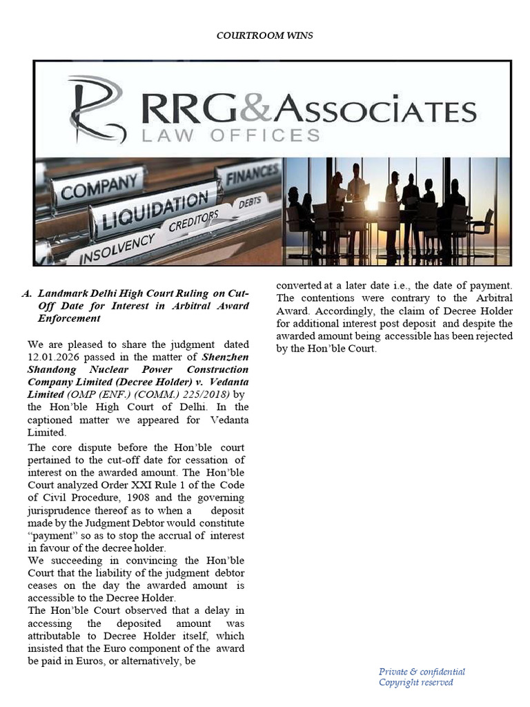 RRG's - Courtroom - Wins | PDF | Judgment (Law) | Interest