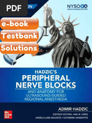 Hadzics Peripheral Nerve Blocs and Anatomy For UltrasoundGuided