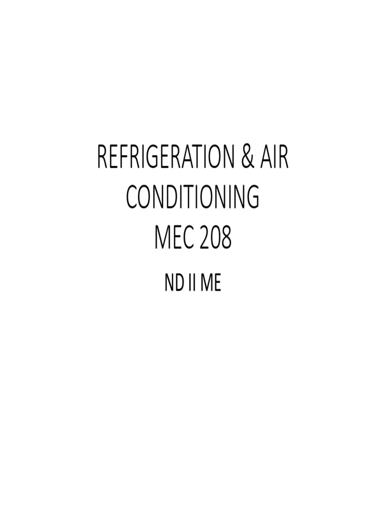 REF 1 | PDF | Refrigeration | Engineering Thermodynamics