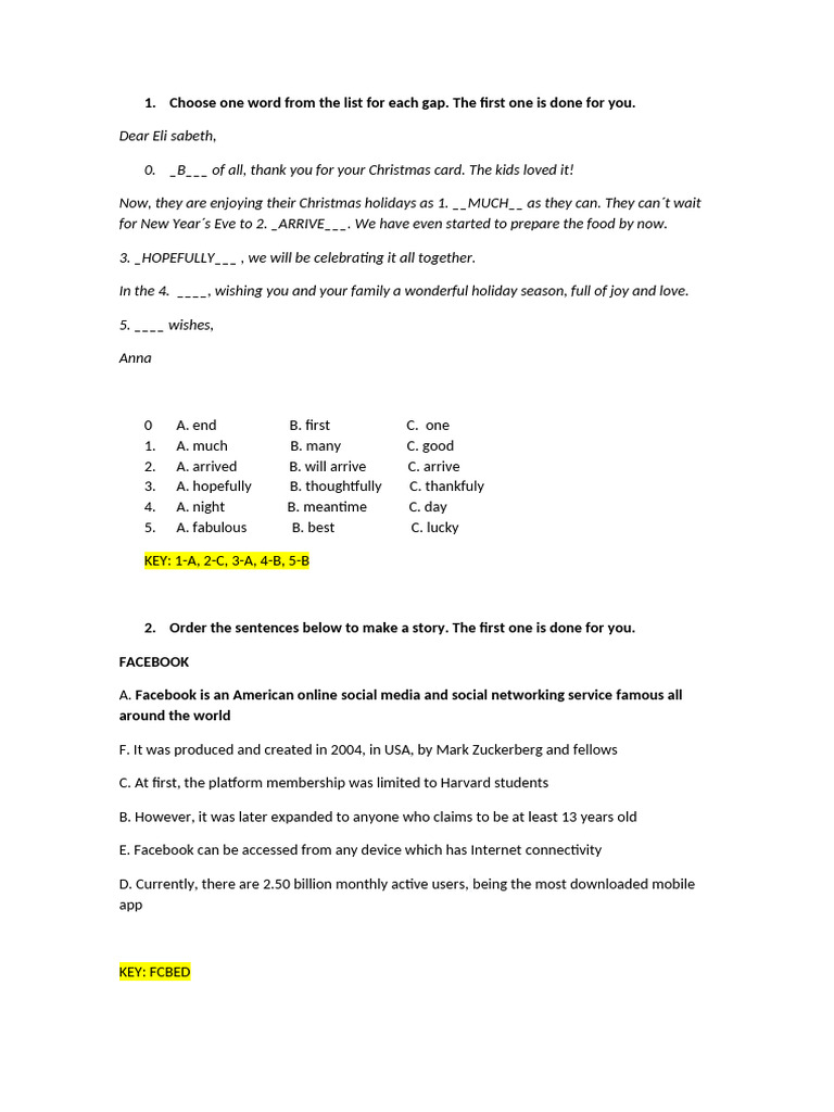 READING 2_key | PDF