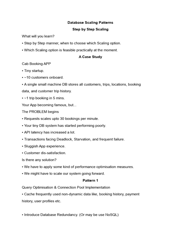 Database Scaling Patterns (1) | PDF | Scalability | Data Management