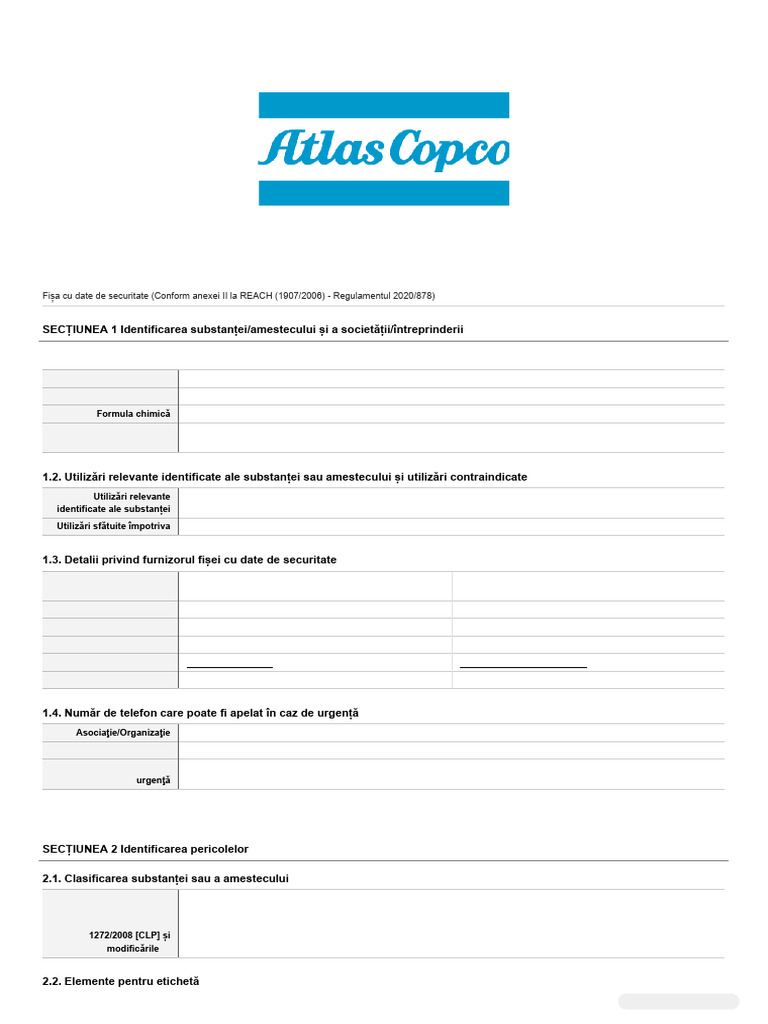 Fisa de Securitate Roto Synthetic Fluid Ultra - SDS | PDF