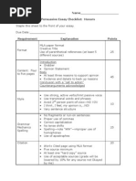 Download Persuasive Essay Honors Checklist by pamrev8962 SN9939804 doc pdf