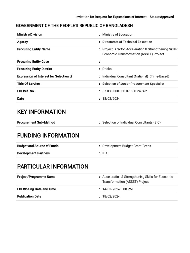 BPPA - Bangladesh Public Procurement Authority | PDF | Procurement ...