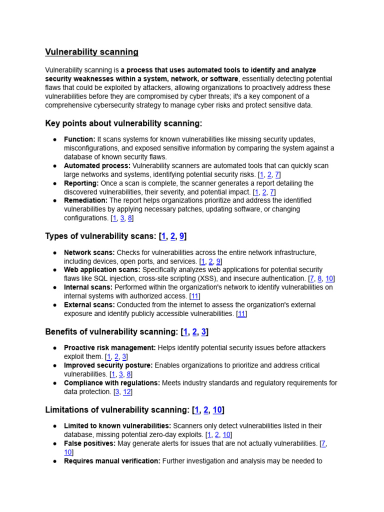Introduction To Vulnerability Scanning | PDF | Security | Computer Security