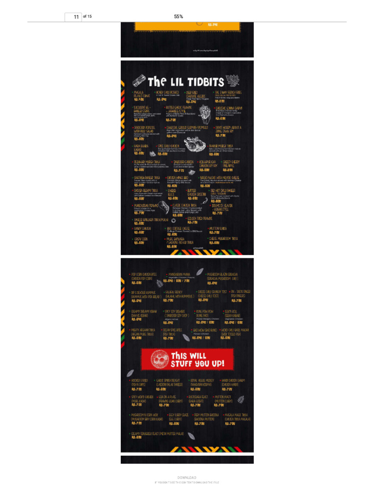 Menu Spice Factory | PDF