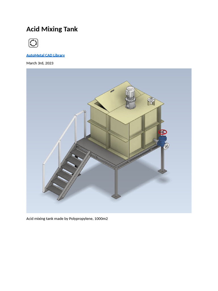 Acid Mixing Tank 10000Lt | PDF