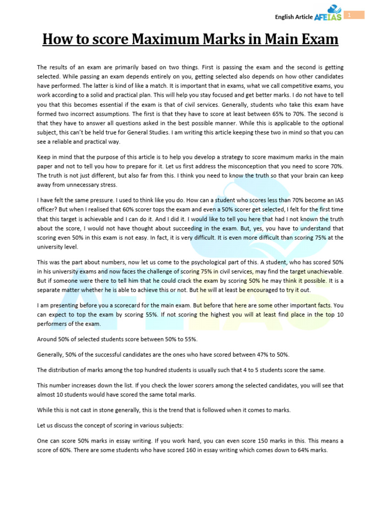 Maximum Marks English Article | PDF | Knowledge | Cognitive Science