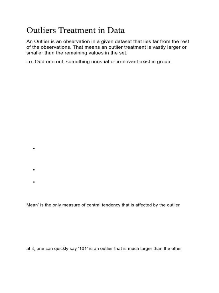 Outliers Treatment in Data | PDF | Quartile | Outlier