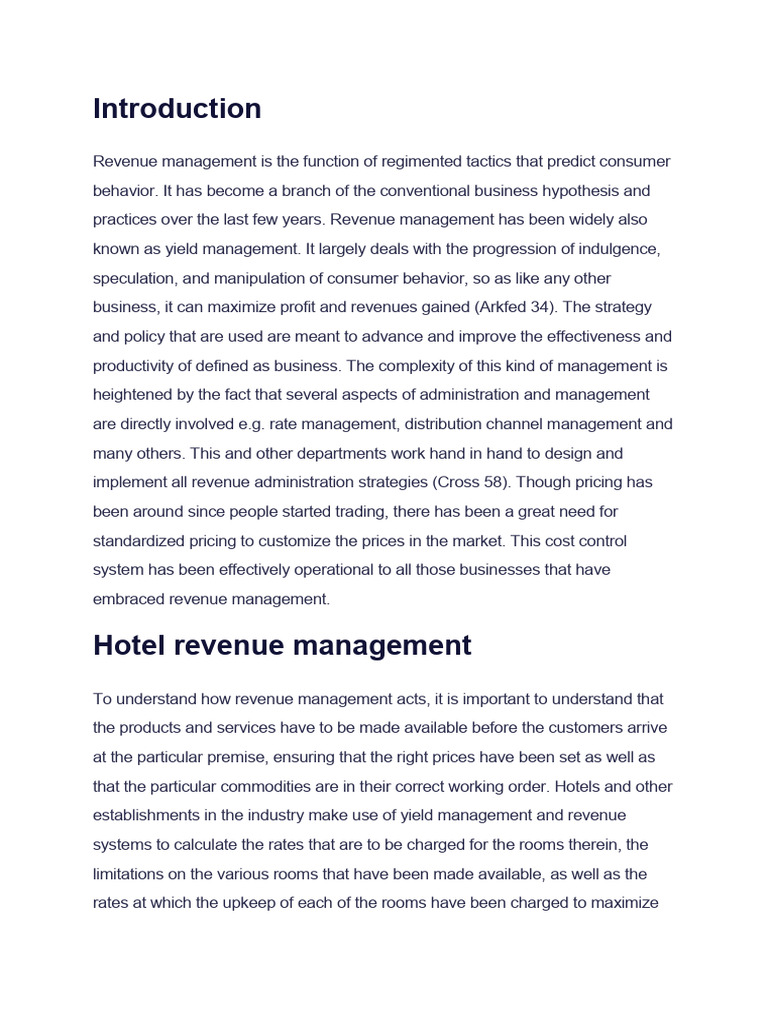 Revenue Management | PDF | Pricing | Prices