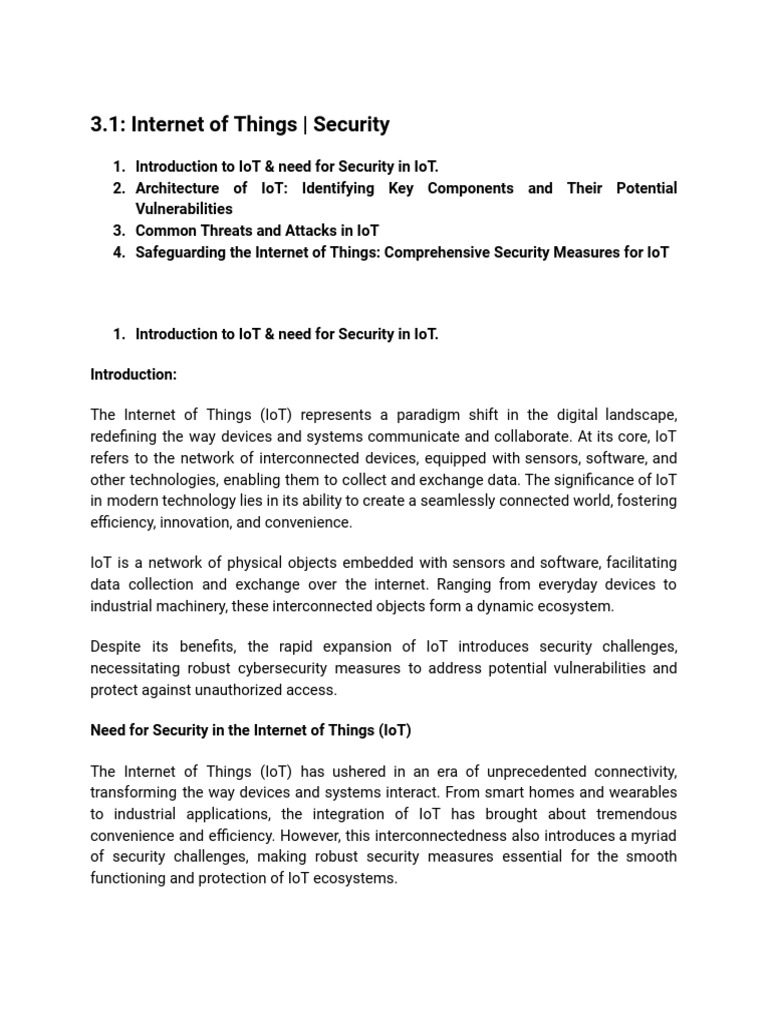3.1 IoT Security - mppatel | PDF | Security | Computer Security