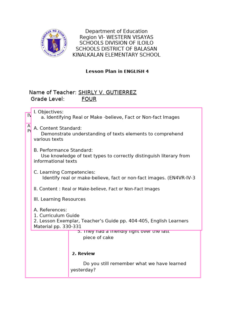 Cot in English 4 Quarter 4 | PDF | Intelligence | Behavior Modification