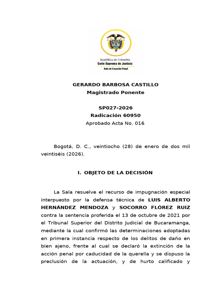 SP027-2026 (60950) El Delito de Perturbación de La Posesión Sobre ...