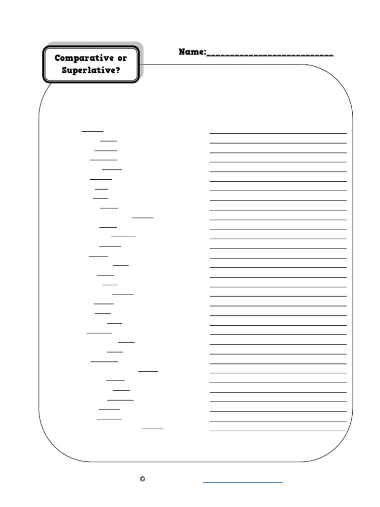 Comparatives and Superlatives 1 | PDF