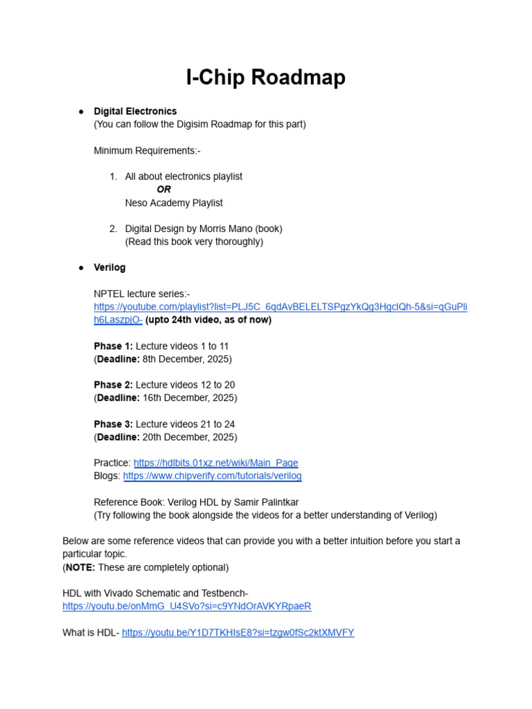 I Chip Roadmap 1 | PDF | Hardware Description Language | Field ...