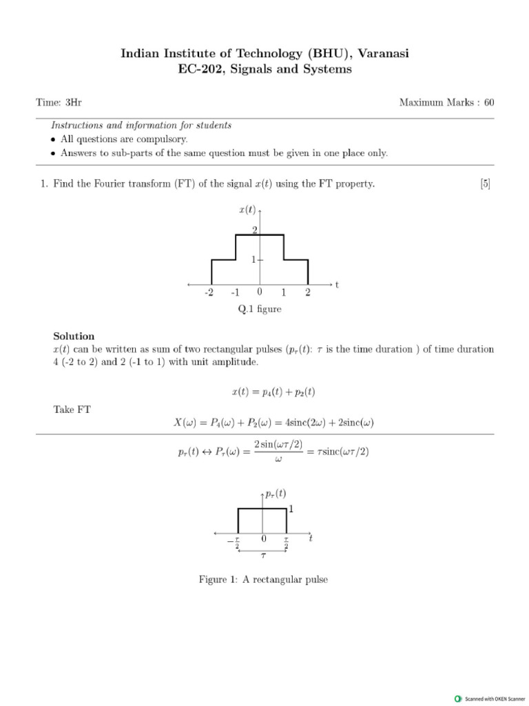 EC202 Endsem Solutions | PDF