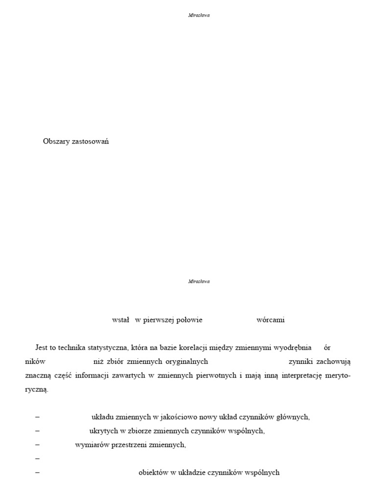 EBiF Temat 5e Analiza Czynnikowa | PDF