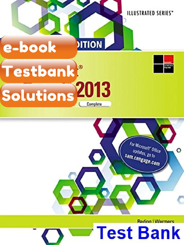 Enhanced Microsoft Excel 2013 Illustrated Complete 1st Edition Reding ...