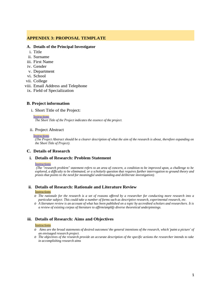 Proposal Template Appendix 1 Lit Project Updated | PDF | Data | Methodology