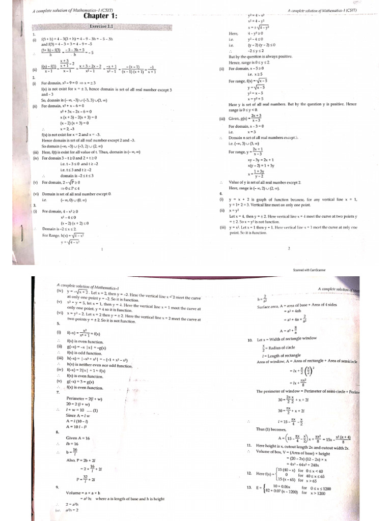 Math Chapter 1 | PDF