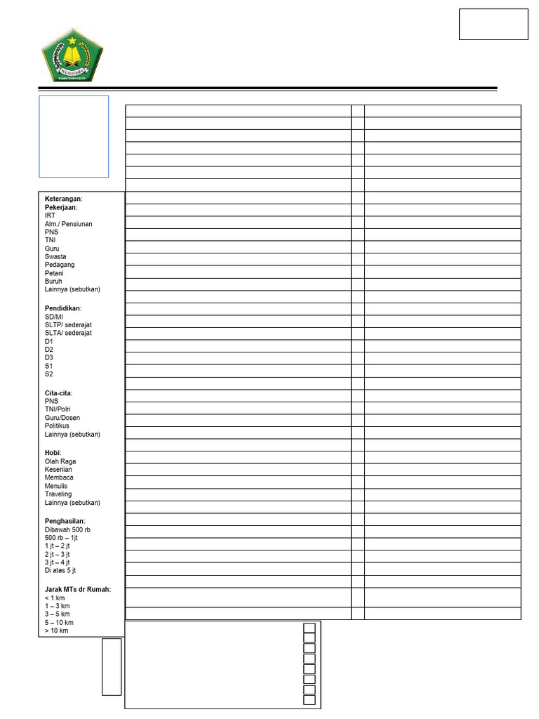 Formulir PPDB-1 | PDF