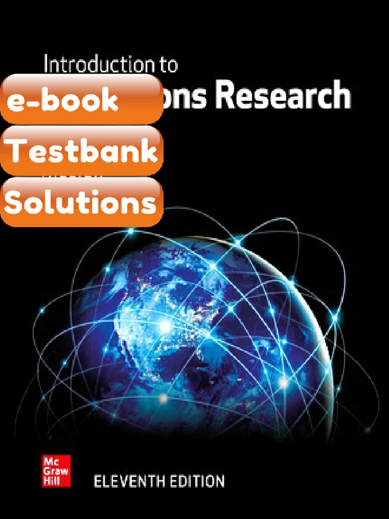 Introduction To Operations Research 11th Edition Hillier Ebook ...