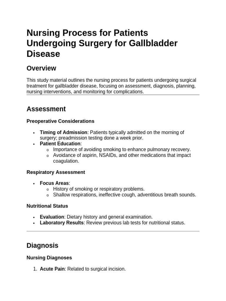 CH 44 Hinkle Nursing Process For Patients Undergoing Surgery For ...