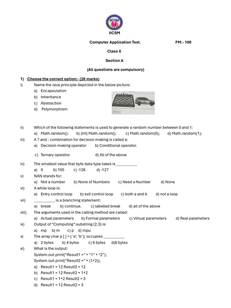 28 Jan. 26 Computer Test QP | PDF | Parameter (Computer Programming ...