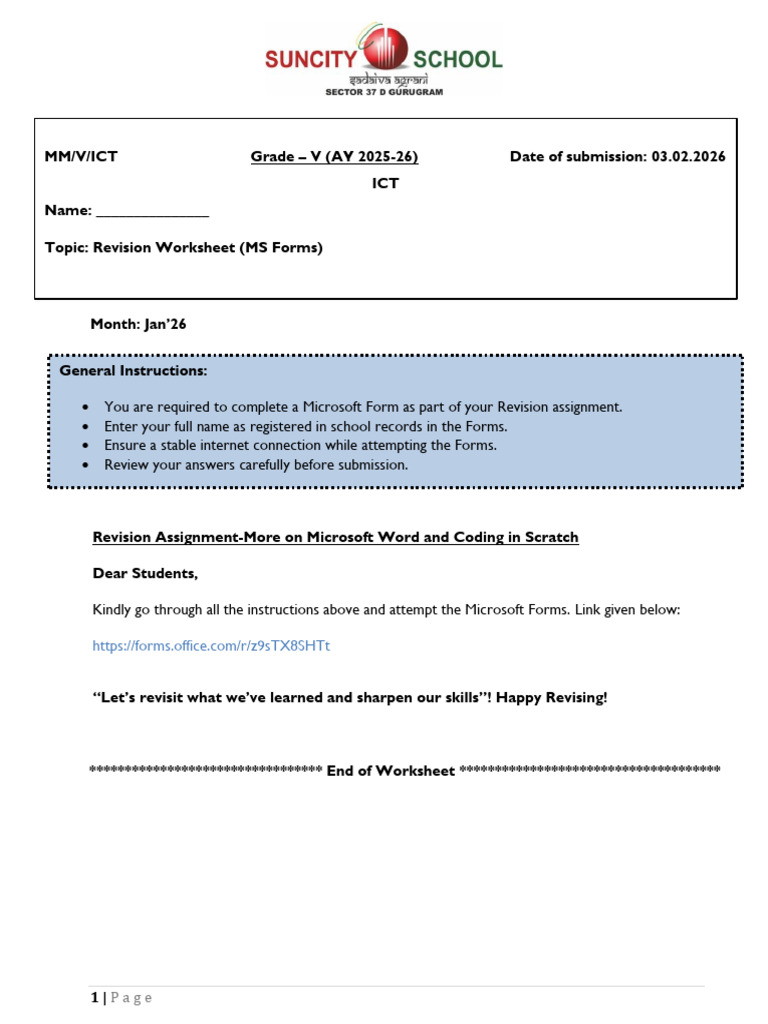 GR V ICT JAN Revision Assignment 1 | PDF