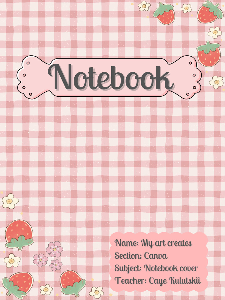 15 Pairs Pink Notebook Template Design | PDF