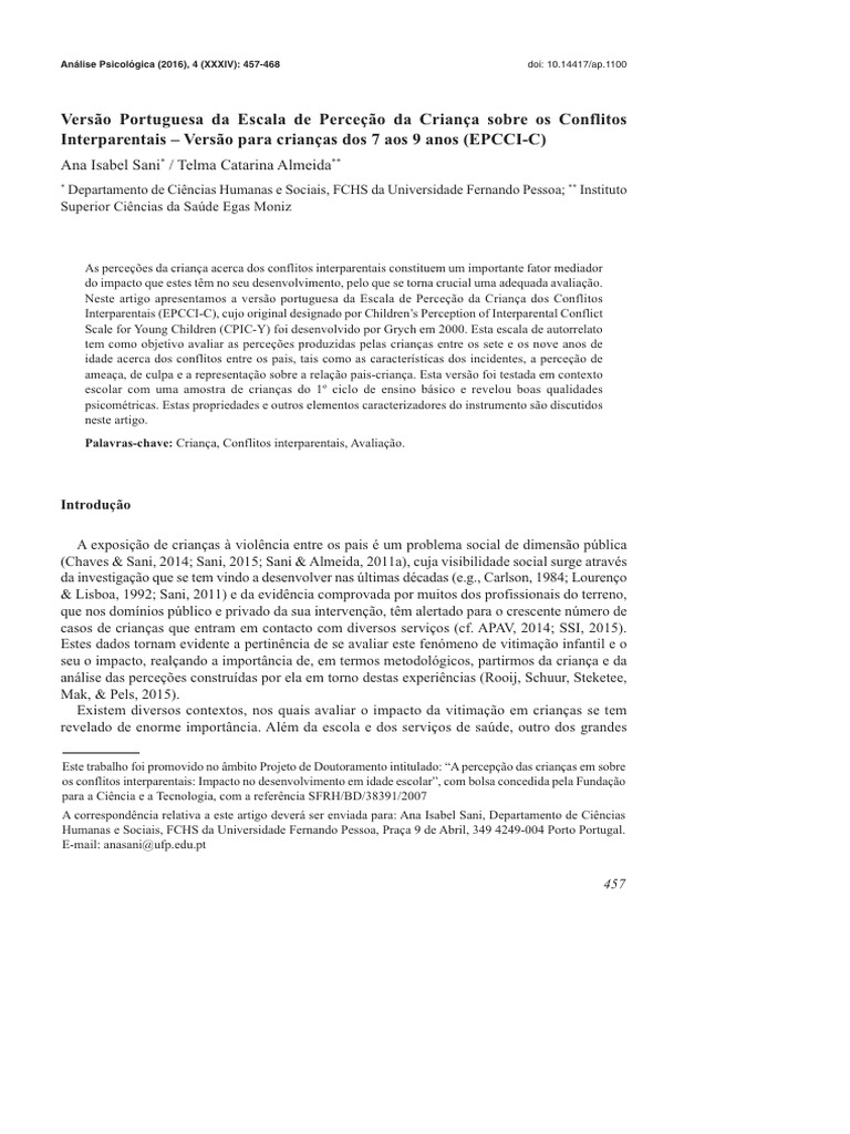 Epcci-C 2016 | PDF | Portugal | Emoções
