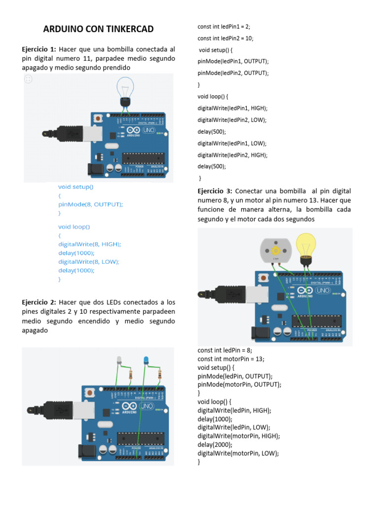 Arduino Con Tinkercad | PDF