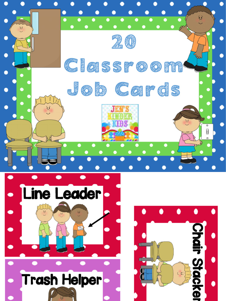 ClassroomJobCardsFREEBIE 1 | PDF
