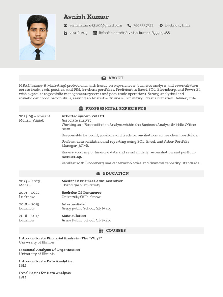 Avnish Kumar CV | PDF | Information Technology Management | Information ...